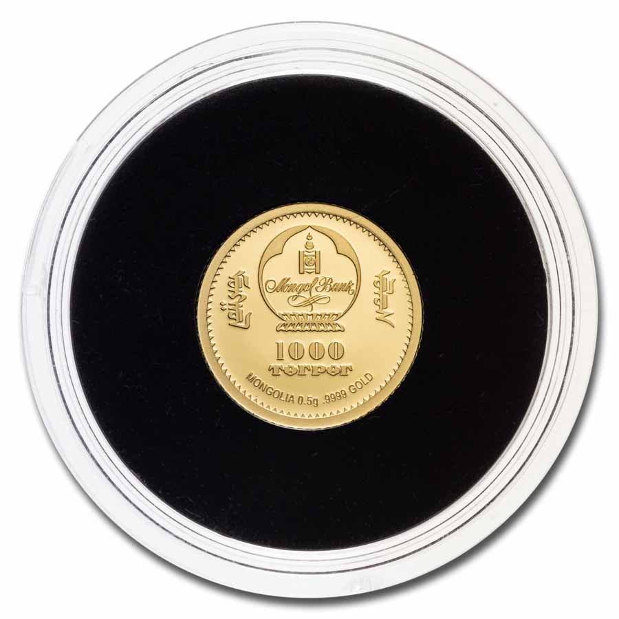 モンゴル 金貨 2003 1/10 oz Gold MONGOLIA 2021 Mongolia Mystic Wolf - 1/10 oz Gold - Proof